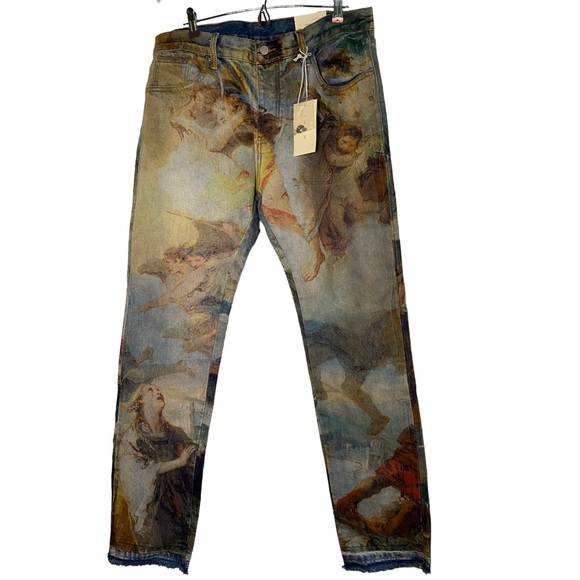 MNML Other - 👖NWT RARE MNML Straight Leg Classical Artwork Denim Jeans Size 36👖